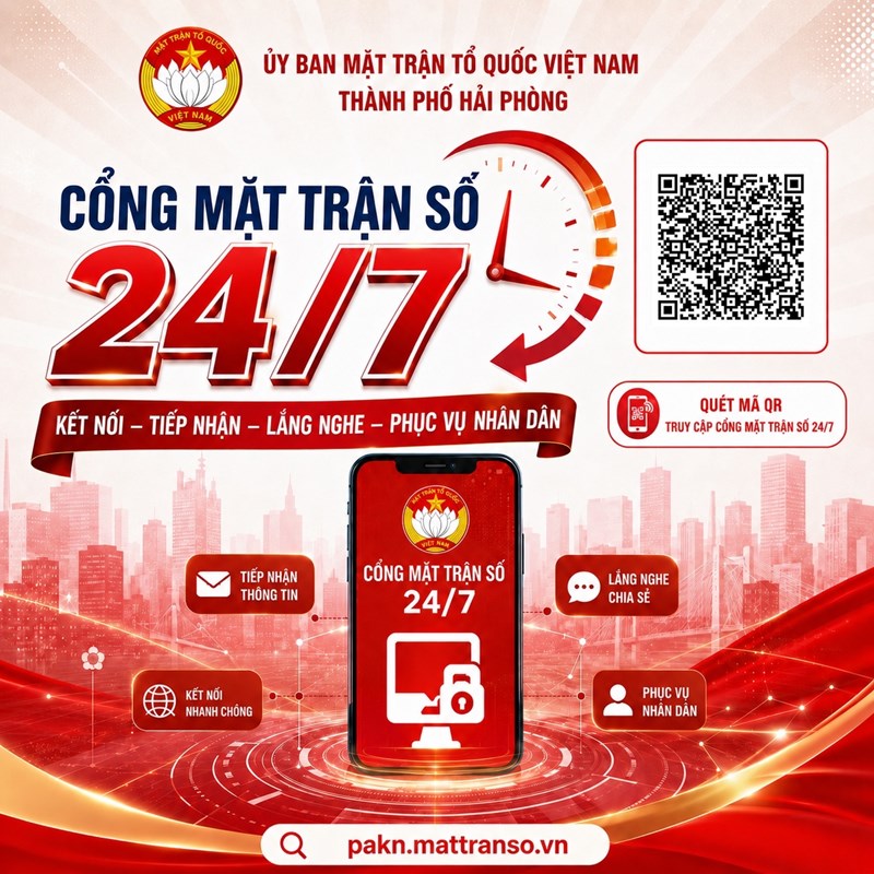 Cổng Mặt trận số 24/7 mở rộng kênh lắng nghe nhân dân